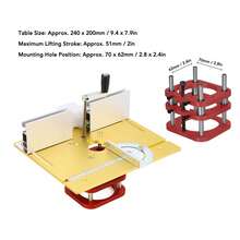 Router Riser With Slotted Router Table Bevel Cutout Tabletop Black Insert Plate Power Tool Accessories And Parts Base - C - View 4
