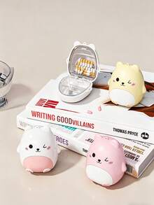 1pc Cute Bear Portable Pill Box, Large Capacity Airtight Medicine Storage Box, Refillable 7-Day Portable Pill Organizer, Small Medicine Storage Box, Airtight Design, Large Capacity Pill Box, Easy To Carry Or Hang On Bag - Multicolor - View 3