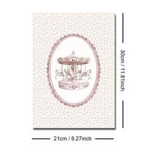 1pc Framed/Unframed Pink Floral Carousel Nursery Canvas Poster Cute Cottagecore Wall Art Print Minimalist Baby Girl Room Decor Chic Scroll Painting For Playroom,Kids Room,Bedroom,Modern Home Decoration - A - View 10