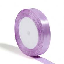 25 Yards/Roll Lavender Satin Ribbon, Solid Shiny Fabric, Suitable For DIY Wedding Invitations, Bridal Bouquets, Gift Wrapping, Party Decorations, Sewing Crafts, Bridal Bouquet Accessories, Wedding Decorations - Mauve Purple - View 12