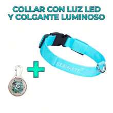Collar Para Mascota Iluminado Con Luz Led y Bola Led RGB - Multicolor - Ver 5