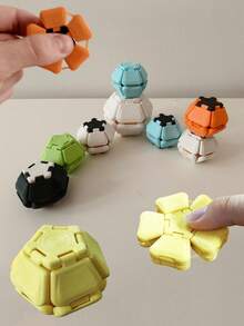 Pentaclick Fidget Clicker Toy, Elastic Band Stress Relief Gadget, Portable Anti‑Anxiety Sensory Hand Toy, Quiet Desk Fidget For Office Workers Students, Decompression Toy For Home Office Classroom Travel, Creative Unique Gift For Adults - Multicolor - View 7