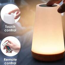 1pc Rechargeable LED Touch Night Light,RGB Bedroom Nightlight, With Remote Control Bedside Lamps, Adjustable Brightness, 3 Lighting Modes For Study Rooms, Living Rooms, Offices, Dormitories, Bars, Parties, Restaurants, Room Decor,Bedroom Decor - Multicolor - View 4