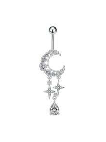 1 chiếc khuyên rốn đa năng hình bướm, hoa, môi đính đá Zirconia đồng, làm bằng thép không gỉ, thích hợp đeo hàng ngày. - Nhiều màu - Xem 27