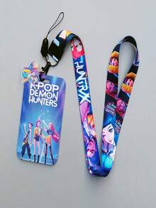 Hasbro 1 chiếc ví đựng thẻ ID hình thợ săn phù thủy K-Pop hoạt hình kèm dây đeo, đồ dùng học tập/văn phòng dễ thương, quà tặng Ngày Valentine, Ngày của Mẹ, Ngày của Cha. - Hình chữ nhật - Xem 13