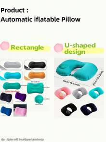 1/2/3pcs Set, Unisex Multi-Color Options, Pressurized Inflatable, Waterproof Comfortable, Portable Camping Pillow, Neck Support, Machine Washable Hiking Outdoor Gear, Camping Travel Inflatable Pillow, Lightweight Foldable, Paired With Eye Mask And Earplugs Set, Summer Holiday Essential - Multicolor - View 12
