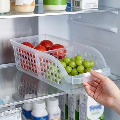 3/6-Piece Stackable Refrigerator Storage Box Set With Adjustable Dividers. Multi-Purpose Kitchen Storage Boxes Suitable For Fruits, Snacks, Drinks, And Small Items. Ideal For Kitchens, Refrigerators, Bedrooms, And Bathrooms.