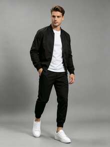 Clean White Modern Men's Sneakers, Low-Cut Skate Style With Lightweight EVA Outsole And Streamlined Silhouette - White 1 - View 7