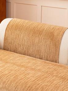 1 pieza Funda de cojín de sofá cómoda para todo el año, protector de asiento de sofá minimalista moderno antideslizante, funda de sofá a prueba de polvo y lavable, color caqui fresco y suave, apta para mascotas, se ajusta a sofás en forma de L y de 1/2/3/4 plazas - Caqui - Ver 8