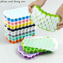 1 Khay tổ ong sáng tạo có nắp đậy, khuôn 37 ô, khay gia đình, khay tủ lạnh - Nhiều màu - Xem 2