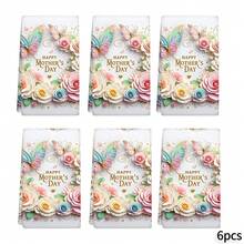 1/2/4/6pcs Colorful Floral Print Dish Towels - 16x24 Inches, Soft Floral Pattern Kitchen Towels, Modern Style, Machine Washable Towels, For Seasonal Decor, Can Be Used As Napkins, Placemats, Housewarming Gifts, Suitable For Kitchen, Bathroom, Outdoor Activities, Parties, Afternoon Tea Decoration, Home Supplies - Multicolor - View 14