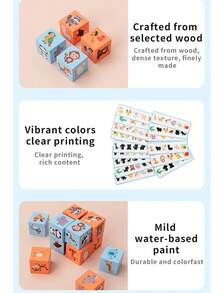 Kids Animal Shadow Matching Puzzle Toy Sorting & Stacking Blocks Parent-Child Desktop Game Early Educational Toy For Hand-Eye Coordination - Multicolor - View 9