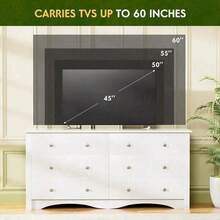 6 Drawer Double Dresser, Wide Wood Chest Of Drawers Storage Tower Storage Living Room Bedroom - 黑色 - 查看 4