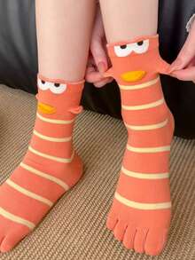SpongeBob SquarePants 1 Pair Random Funny Expression Crew Socks, 3D Lip Casual Socks For School & Streetwear - Multicolor - View 10