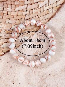 Vòng tay nữ thời trang đính hạt đá Jasper đỏ, biểu tượng của sự ổn định, sức mạnh, bảo vệ và hiện thực hóa ước mơ, trang sức tâm linh phong cách Boho. - Nhiều màu - Xem 6