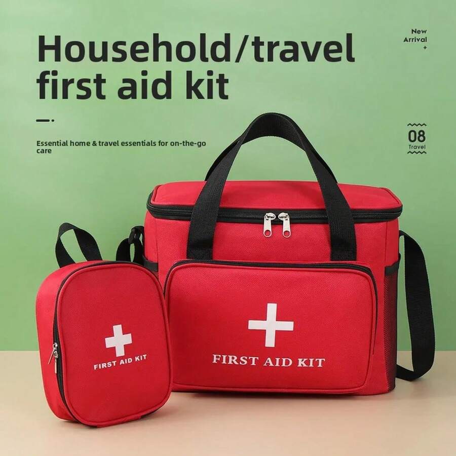 Bolsa de almacenamiento de medicamentos de gran capacidad, portátil, para prevención de epidemias y salud, para viajes, hogar y coche, de uso cruzado en emergencias. - Pino verde pequeño - Ver 1