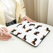 1 chiếc ốp lưng da PU họa tiết chó Dachshund, bảo vệ bàn làm việc, có chân đế xoay 360° và khe cắm bút, chức năng tự động bật/tắt màn hình, phù hợp với các dòng máy phổ biến của Apple/Honor/, món quà tuyệt vời cho mùa tựu trường, ngày lễ tình nhân và các dịp lễ khác. - Nhiều màu - Xem 7