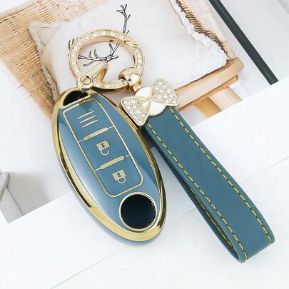 Bao đựng chìa khóa xe TPU cho , Leaf, Micra, Qashqai, J11, J10, Trail, T32, Versa Note, Patrol. Phụ kiện bao đựng chìa khóa chống rơi và chống bụi.