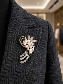 Broches fleuries de perles à la mode - épingles de revers élégantes pour femmes, accessoires de bijoux unisexes pour les fêtes décontractées / cadeaux pour amis, décorations - fleur de perle - Voir 14