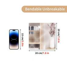 OUTANA Bộ 1/4/6/8 miếng dán gương vuông tự dính bằng acrylic, thích hợp trang trí nhà cửa, có lớp keo dính chắc chắn, không cần khoan, chống thấm nước và chống ẩm, dễ lau chùi, phù hợp cho phòng khách, phòng ngủ, nhà bếp, phòng tắm và văn phòng, là chiếc gương trang điểm tiện dụng và vật trang trí giúp cá nhân hóa không gian của bạn. - Nhiều màu - Xem 16