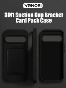 Black + Suction Cup + Card Holder