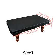 1pc Billiard Table Cover - Available In 3 Sizes (Black), Foldable And Storable, Made Of High-Quality 300D Oxford Fabric, Durable And Sturdy, Bottom Drawstring For Adjustable Size; Made Of Premium Fabric, Soft And Durable, Dustproof And Waterproof, Easily Resists Dust, Oil And Daily Wear, Suitable For Billiard Table, Large Billiard Table, American Billiard Table, Snooker Table, 8ft Billiard Table (Cover Only) - Black - View 13