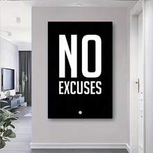 1pc Modern Simple Vertical Inspirational Wall Painting - "Forge Ahead" Frameless Oil Canvas, Vertical C1 Ink Printing, Suitable For Gym Office Decoration, Neutral Tone Inspirational English Slogans, Suitable For Spring And Autumn Decoration - A - View 11