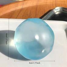 1个柔软舒适的慢回弹麦芽粉蓝水晶大苹果，超大号液态芝士球，超薄粘皮，塑形奶油质感挤压玩具球 - 大型慢回弹减压玩具，超大号液态麦芽糖椰子油减压玩具，柔软大麻糬挤压玩具，生日/复活节礼物，完美礼物 - 彩色 - 查看 7