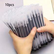 Bộ 10/20/30/50 bút bi gel mờ trong suốt tối giản, đầu bút mảnh 0.5mm, mực đen viết trơn tru, thích hợp cho trường học, văn phòng phẩm, văn phòng phẩm thẩm mỹ, phù hợp cho nhật ký và ghi chú. - Nhiều màu - Xem 10