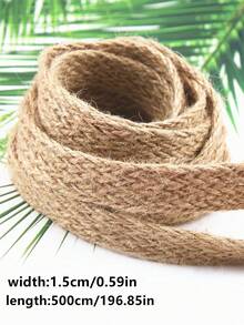 1pc Braided Rope Diy Decoration Trim, 5m - Coffee Brown - View 12