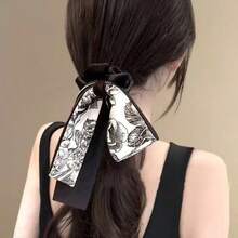 1 chiếc dây buộc tóc satin kiểu scrunchie cho nữ, dây buộc tóc đuôi ngựa thấp kiểu nơ thanh lịch. - Nhiều màu - Xem 6