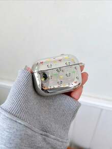 1 chiếc ốp tai nghe hình gấu bông tối giản, tương thích với Apple Pro 2, thế hệ thứ 4/3 mới, thế hệ thứ 1/2. Ốp bảo vệ mờ. - màu đen - Xem 2