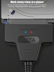 Cable adaptador USB a SATA para unidad de disco duro, convertidor externo de 2.5" SSD/HDD para portátil y de escritorio, transferencia de datos de alta velocidad sin necesidad de controlador, plug and play - Ver 5