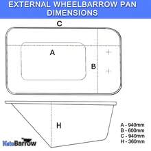 Purple Wheelbarrow - Plastic Wheelbarrow Professional Garden Barrow - TaskBarrow 110 Litre - Purple - View 7