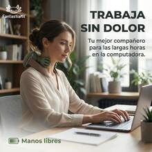 Masajeador de Cuello y Hombros Premium, Diseño Biónico de Manos Reales con Calefacción Ajustable 40°/45°, Inalámbrico con Malla Transpirable para Relajación Multiescena - Verde - Ver 2