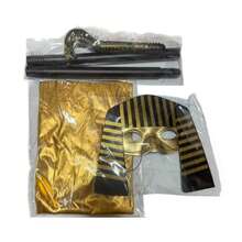 3pcs Halloween Masks, Suitable For Masquerade Ball, Party, Bar And KTV, Egyptian Pharaoh Masks, Costume Cloak Props - Gold - View 6