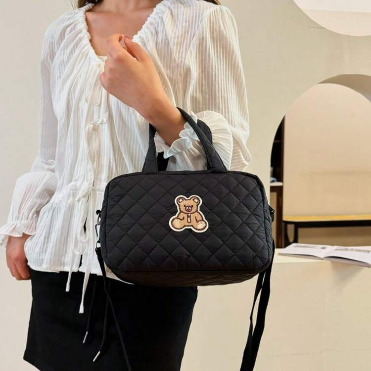 1pc INS Mommy Bag, Small Handheld Shoulder Crossbody Maternity Bag, Fashionable Embroidered Diaper Bag, Suitable For All Seasons - Multicolor - View 8