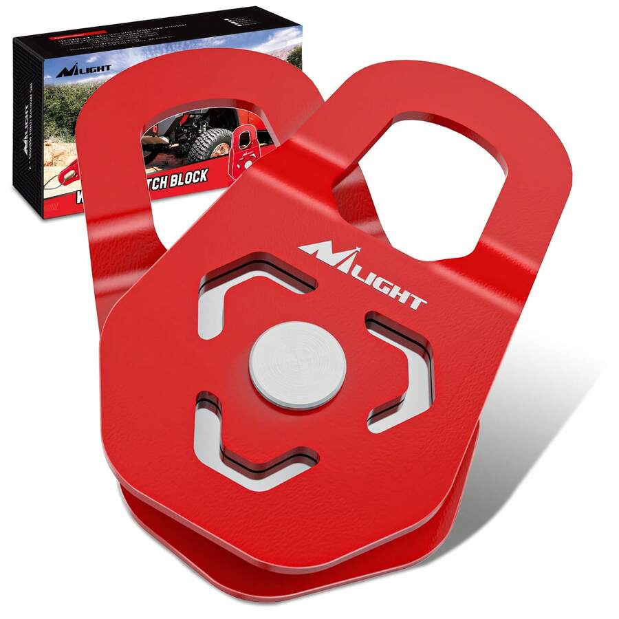 Nilight 10 Ton Winch Snatch Block Towing Pulley Blocks 22,000 LBS Capacity, Heavy Duty Off-Road Recovery Accessory For Synthetic Rope Or Steel Cable, Universal Tackle Block For Truck, Tractor, ATV&UTV - B - View 1