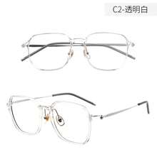 Las gafas de hidrogel de titanio.LOLLY son cómodas y amigables con la piel, adecuadas para el uso diario, y pueden equiparse con lentes graduados y lentes de protección la luz azul. un modelo popular. - C1 Negro brillante - Ver 7