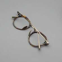 Women's Colorblind Glasses - 藍金 [深圳純鈦-IP電鍍] - 查看 3
