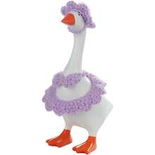 Desktop Goose Summer Outfit Creative Mini Goose Statue Crochet Bikini With Hat For Home Office Decor - Purple - View 6