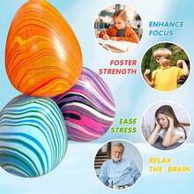 Fidget Toys, Soft Squishy Stress Balls, Kids & Adults Stress Balls, Easter Egg Stress Balls, Easter Egg Hunt Squeeze Balls, Easter Basket Fillers, Party Favors, Finger Balls, Birthday Party Gifts, Gift Bag Fillers,  Jelly Balls, Autism Sensory Toys, Classroom Rewards Fidget Toys - 1 個 - 迷你紋理球 - 隨機 - 查看 3