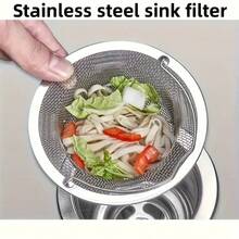 Large Stainless Steel Sink Strainer, Suitable For Most Kitchen Sinks, Bathroom Basins, And Balcony Drains - Multicolor - View 10
