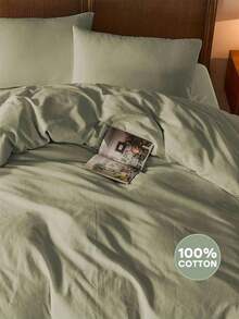 2/3-Piece 100% Cotton White Solid Color Bedding Set (1 Duvet Cover + 1/2 Pillowcases), Breathable & Skin-Friendly, Reversible, Easy Care & Machine Washable, Multiple Sizes (150cm * 200cm, 135cm * 200cm, 200cm * 200cm, 220cm * 240cm), Ideal For Bedroom, Guest Room, Wedding, Valentine's Day, Dormitory & Back To School - Dusty Pink - View 13