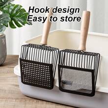 1PC Black Round Hole/Grid Wooden Handle Garden Soil Sifter, Succulent Flower Soil Sifting Tool With Filter Net, Gravel Separation Filter Shovel, Multi-Function Portable Handheld Soil Filtration Sieve For Home Balcony Plants Repotting And Aeration - Wooden Handle Soil Sieve - View 5