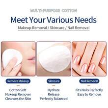 Bông tẩy trang đa lớp thấm hút cao, hình tròn, làm từ cotton hữu cơ, mềm mại và nguyên chất. - Hồng - Xem 3
