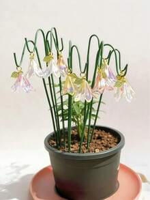 10/2入 花園裝飾地插，人造百合與鈴蘭花，陽光下閃耀，適用於戶外盆栽植物、景觀裝飾、花園與花盆裝飾 - 多色 - 查看 8