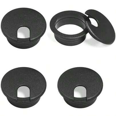 4 Pcs Desk Grommet 2 Inch, ABS Plastic Desk Hole Cover For Cables, U-Shaped Grommet Hole Cover For Office Home School Computer Desk Equipment Cable Cord Organizer