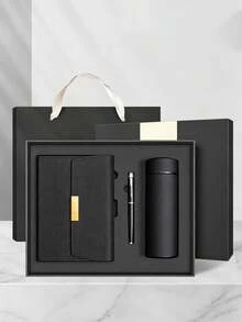 1 Set Customized Stainless Steel Cup Set, Outdoor Insulated Cup, Matching A5 Notebook, Pen, Laser Engraved Name/Logo, Business/Graduation/Teacher's Day Gift Set - Multicolor - View 12