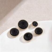 10pcs Round Rhinestone Metal Buttons, Luxury Full Diamond Decorative Sewing Buttons For Coat Jacket Sweater Clothing DIY Accessories - 10pcs - View 8
